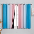 thumbnail image 1 of Cortinas Blackout Estelar Textiler Ombre Rosa y Azul 137x137 cm, 1 of 9