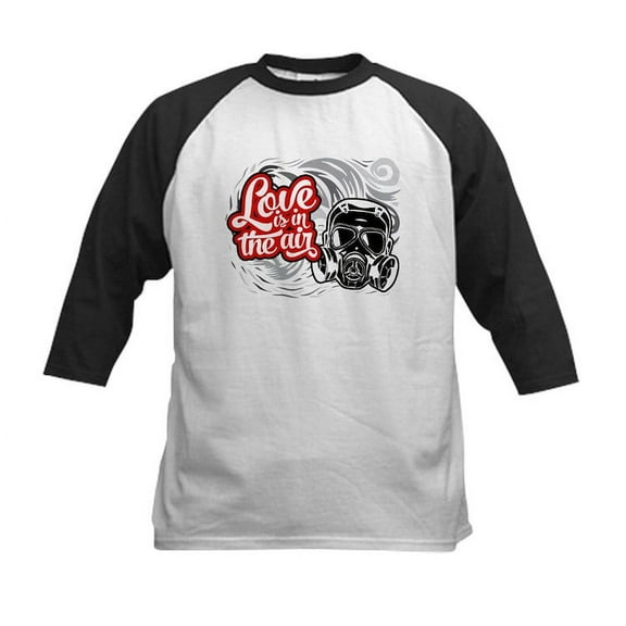 CafePress - Love Is In The Air Kids Baseball Tee - Kids Cotton Baseball Jersey, 3/4 Sleeve Shirt