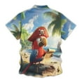 thumbnail image 3 of Byoo Toddler Boy's Pirate Parrot Print T Shirts Classic Short Sleeve Collar Button Up Shirt Lightweight Summer Vacation Shirts, 3 of 3