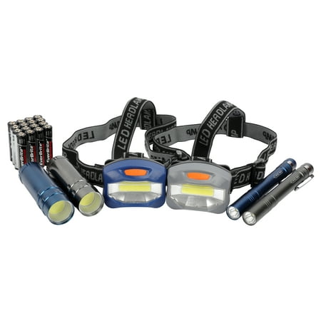 Ozark Trail 6-Piece Led Flashlight and Penlight and Headlamp (Best Trail Running Headlamp)