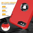 thumbnail image 3 of Funda de teléfono jaroco para iPhone SE 2022/2020/8/7 de 4,7 pulgadas, roja, 3 of 7