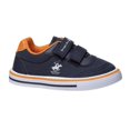thumbnail image 3 of Beverly Hills Toddler Canvas Slip On Adjustable Strap Sneakers, Navy Orange, Size: 5, 3 of 7