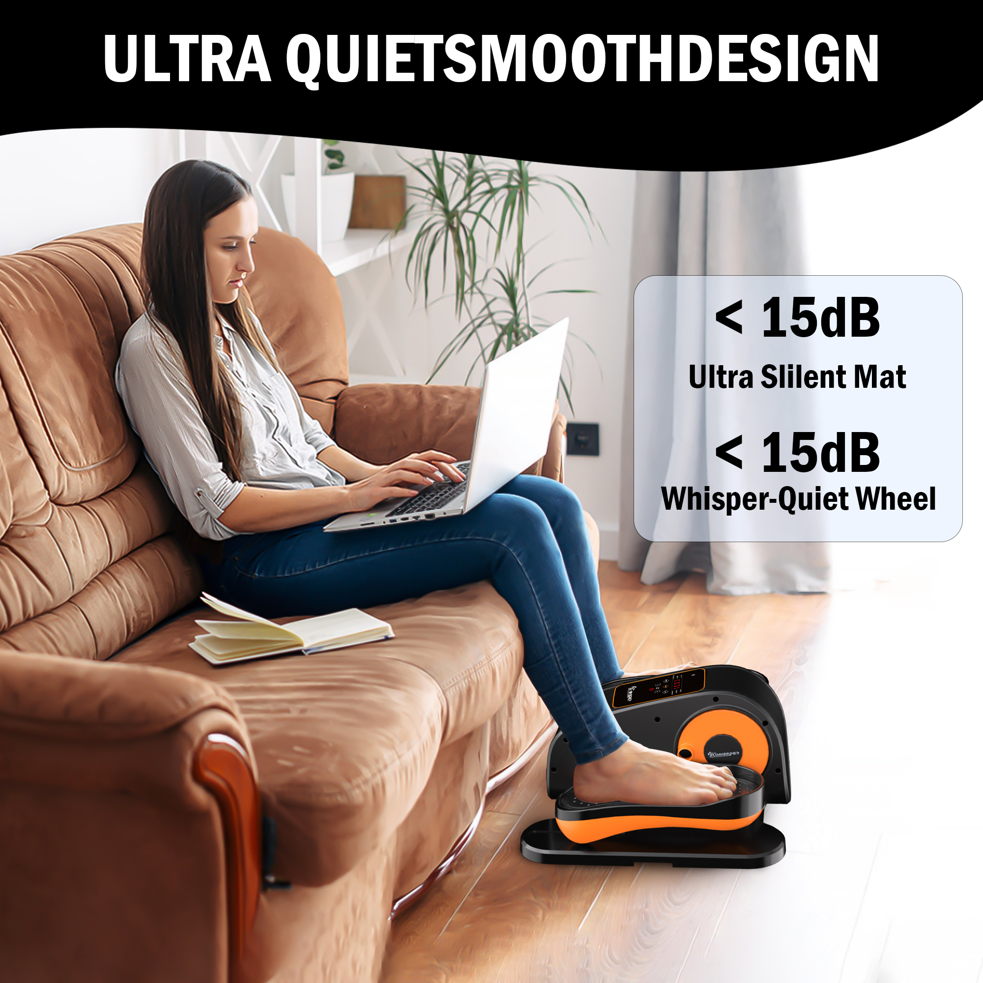 SLIMKEEPER Under Desk Elliptical Machine 12 Speeds photo 7