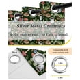 thumbnail image 6 of Mushroom Frog Blackout Curtains 54 Inches Long for Bedroom, Coffee Bread Dark Green Background Thermal Insulated Room Darkening Black Out Window Curtain Panels Grommet Drapes for Living Room, 6 of 8