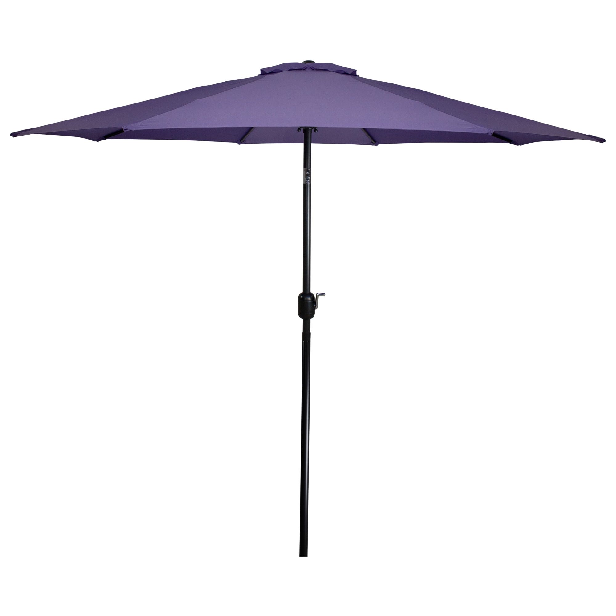 9ft Outdoor Patio Market Umbrella with Hand Crank and Tilt, Purple