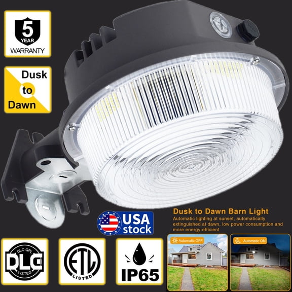 LED Barn Light 75Watt with Dusk to Dawn Photocell Outdoor Security Yard Lighting