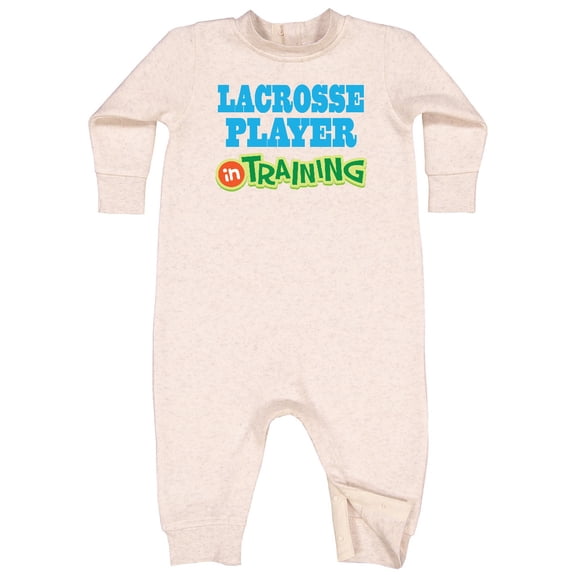 Inktastic Lacrosse Player in Training Baby Fleece Romper