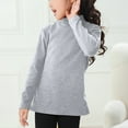 thumbnail image 2 of idosla Girls Mock Turtleneck Long Sleeve Shirt Basic Base Layer Casual Tee Tops for Toddler Kids (Light Gray, 9-10 Years), 2 of 7