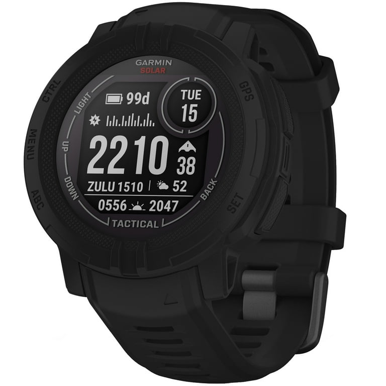 Garmin Instinct 2 Solar Tactical GPS Watch, Black with Deco