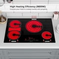 thumbnail image 2 of 30-in 4 burners Smooth Surface (Radiant) Black Electric Cooktop with Bridge Element, 2 of 7