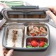thumbnail image 5 of Cateissary Divisor Bento Box al aire libre térmico adultos Multi-rejillas contenedor de alimentos calefacción cajas de almacenamiento trabajador Mostrada Negro/3 rejillas, 5 of 6