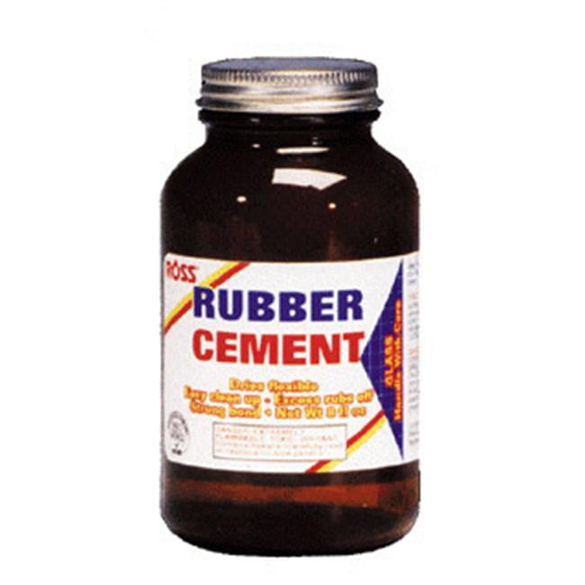ROSS ADHESIVES RSS00231 RUBBER CEMENT WITH APPLC. 8OZ.