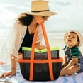 thumbnail image 5 of JingChun Beach Bag, Large Portable Mesh Beach Bag Oversized Beach Tote Beach Towel Bag, 5 of 5