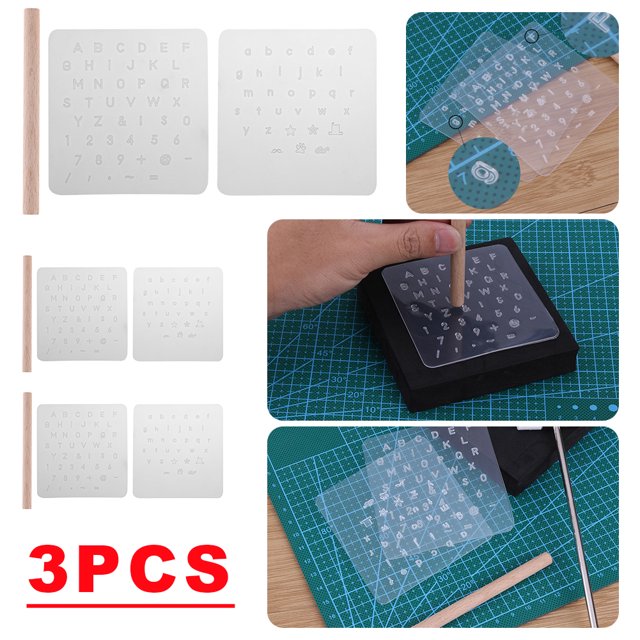 JShteea Punzón Cuero Kit Punzonado Artesanal DIY 79 Uds. Hecho A Mano para Repujado Cuero