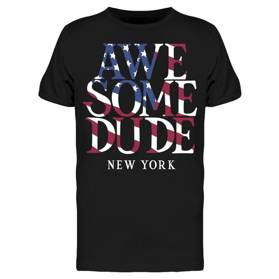 Trendy Awesome Dude Usa Flag Tee Men's -Image by Shutterstock