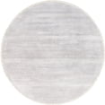 thumbnail image 1 of Pasargad 054755 7 ft. 11 in. X 7 ft. 11 in. Transitiona Collection Hand-Knotted Bsilk & Wool Area Rug - Silver, 1 of 1