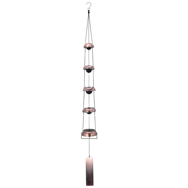 Guardoinrt Carillon Éolien en Métal pour Extérieur, Décoration de Jardin avec Délice Musical, Beau Carillon Éolien avec Clochettes, 5 Carillons Rouges, 1 Pce