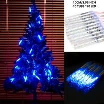 LUXMO Meteor Shower Rain Lights, 10 Tubes 120 LED Falling Rain Drop light Outdoor Waterproof Snow Falling Icicle Lights Cascading for Wedding Party Holiday Garden Tree Thanksgiving Decoration