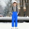 thumbnail image 2 of HCNTES Toddler Snow Bib Overalls Kids Waterproof Ski Pants with Adjustable Shoulder Straps Winter Outdoor Wear(A01-Blue,6-7 Years), 2 of 9