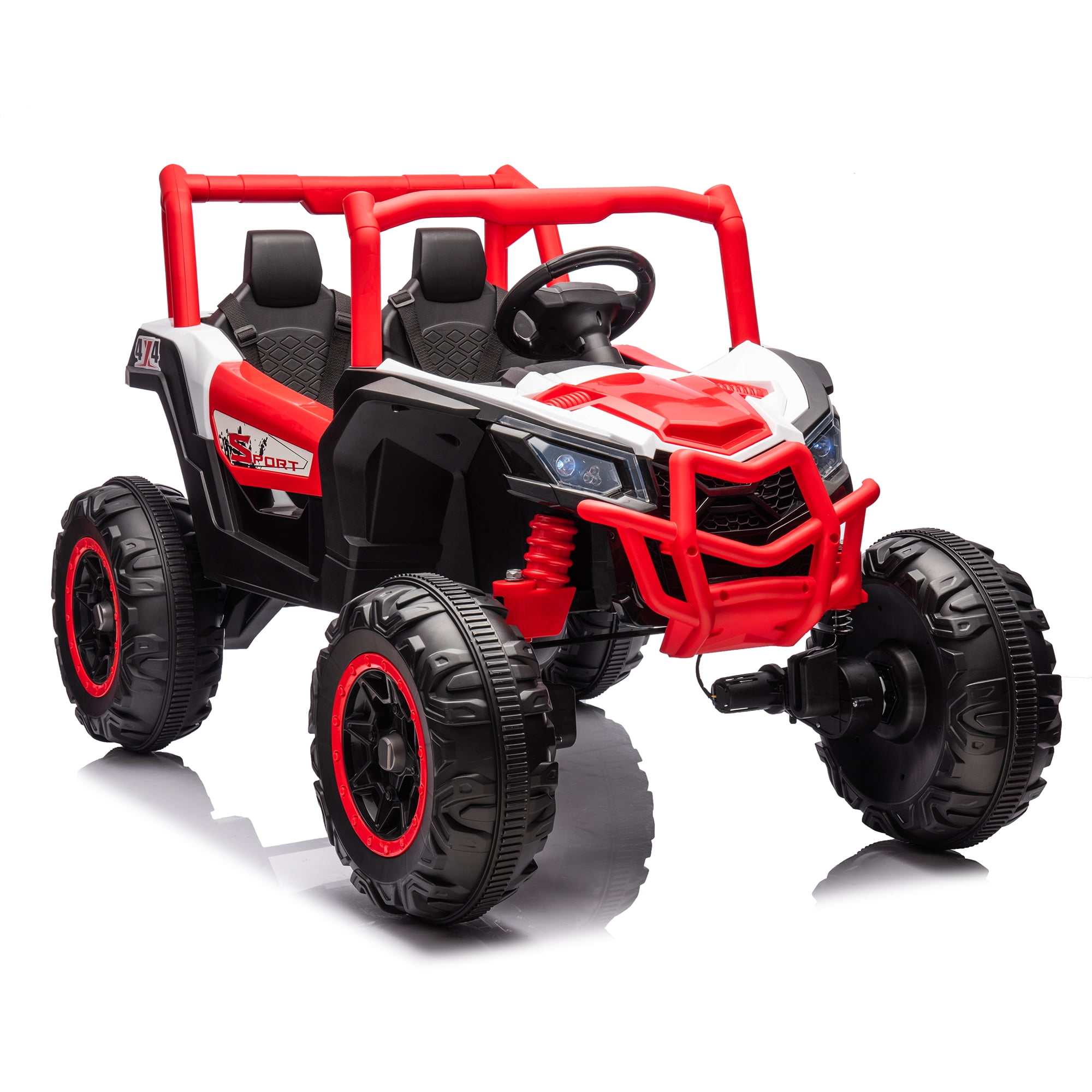 CIPACHO 24V Ride On UTV Car for Kid, 2seater Battery Powered Electric Off-Road Truck Car with Parent Remote Control, High Low Speed for Girls Boys, Red CIPACHO 24V Ride On UTV Car for Kid, 2seater Battery Powered Electric Off-Road Truck Car with Parent Remote Control, High Low Speed for Girls Boys, Red