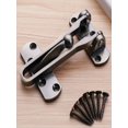 thumbnail image 2 of Door Reinforcement Lock, 1 Pack, Inward Swinging Inside Doors Flip Lock Home Reinforcement Lock for Swing-in Doors, Front Door, Hotel Door, Thicken Solid Aluminium Alloy, 2 of 5