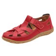 thumbnail image 2 of Hinvhai Women's Closed Toe Leather Sandals,Casual Comfy Orthotic Softsole Ankle Strap Boho Gladiator Beach Shoes Red 8.5(41), 2 of 5