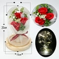 thumbnail image 5 of Artificial Rose Soap Flower Glass Lampshade LED Night Light for Valentines Day, 5 of 7