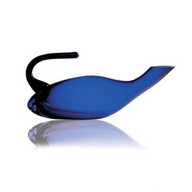 Ravenscroft Crystal W3676BL Duck Decanter Cobalt Blue