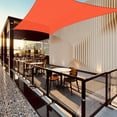 thumbnail image 2 of Yescom 13x7FT 97% UV Block Rectangle Sun Shade Sail Outdoor Patio Pool Garden Yard Lawn Carport Net Watermelon Red, 2 of 11