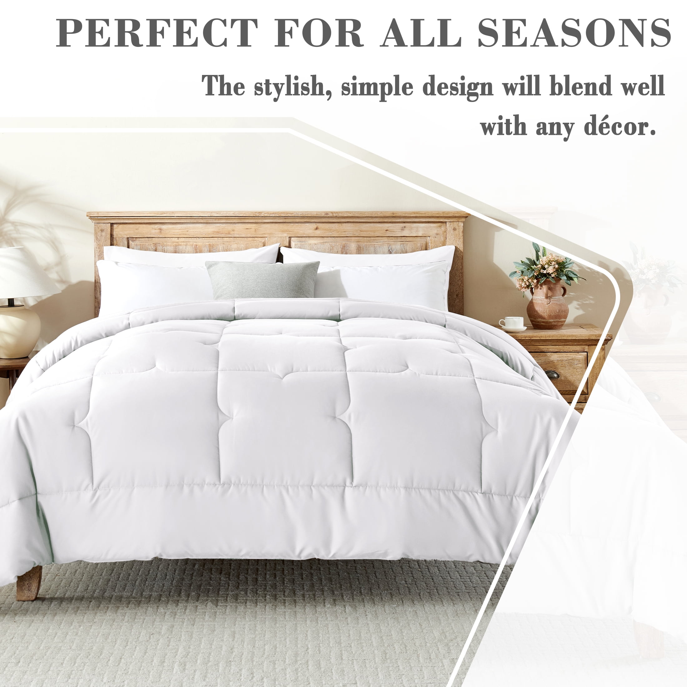 CIVETET 2-Piece Twin/Twin XL Comforter Set - All-Season Down Alternative Bedding Bundle with Pillow Sham, Premium Soft Bedding Set Machine Washable