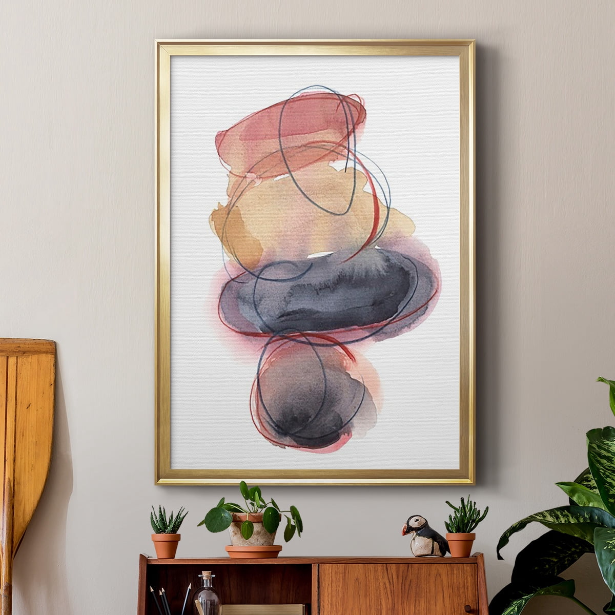 Balancing Act I Premium Framed Print, in Gold, Black, or Silver - Ready to Hang
