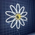 thumbnail image 2 of Glowneon Daisy Flower Neon Sign Decor, Plant Flower Shop Decor, 2 of 4