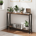 thumbnail image 1 of 2-Tier Narrow Console Table - Behind Couch Sofa Table, 43.3" Slim Entryway Table for Hallway/Foyer/Office, 1 of 7