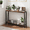 Retro Brown 43.3"D, variant on Tzou 2-Tier Narrow Console Table - Behind Couch Sofa Table, 43.3" Slim Entryway Table for Hallway/Foyer/Office