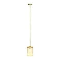 thumbnail image 3 of Lalia Home 9.25" Studio Loft 1-Light Adjustable Hanging Clear Glass Pendant Fixture, Gold, 3 of 8