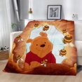 thumbnail image 5 of Kids Winnie the Pooh Cartoon Soft Warm Bed Blankets Microfiber Blankets and Throws Cozy Reversible Microfiber Light Weight Living Room/Bedroom Warm Blanket, 5 of 10