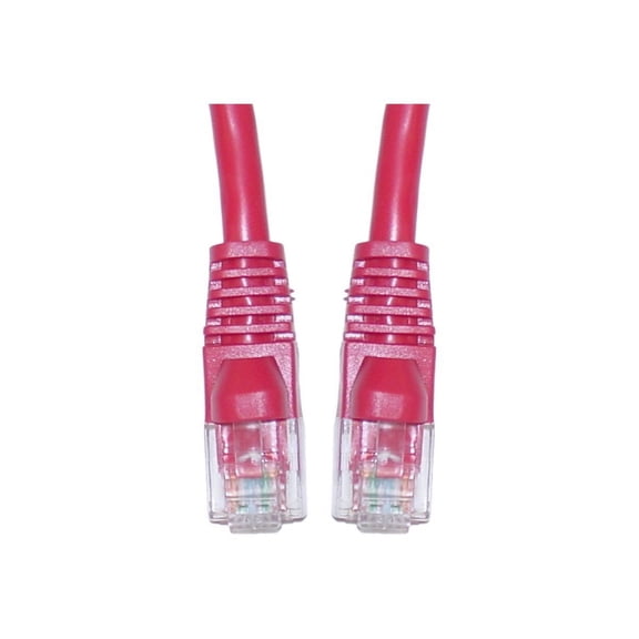Cat5e Red Ethernet Crossover Cable, Snagless/Molded Boot, 1 foot