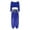 RoyalBlue, variant on YiZYiF 2pcs Women Belly Dance Outfit Halloween Carnival Costume Sequined Crop Top with Side Split Pants Set Black One Size