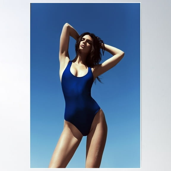 Kendall Blue. Poster Wall Art, Modern Wall Decor For Living Room Bedroom, 12x18 UNFRAMED