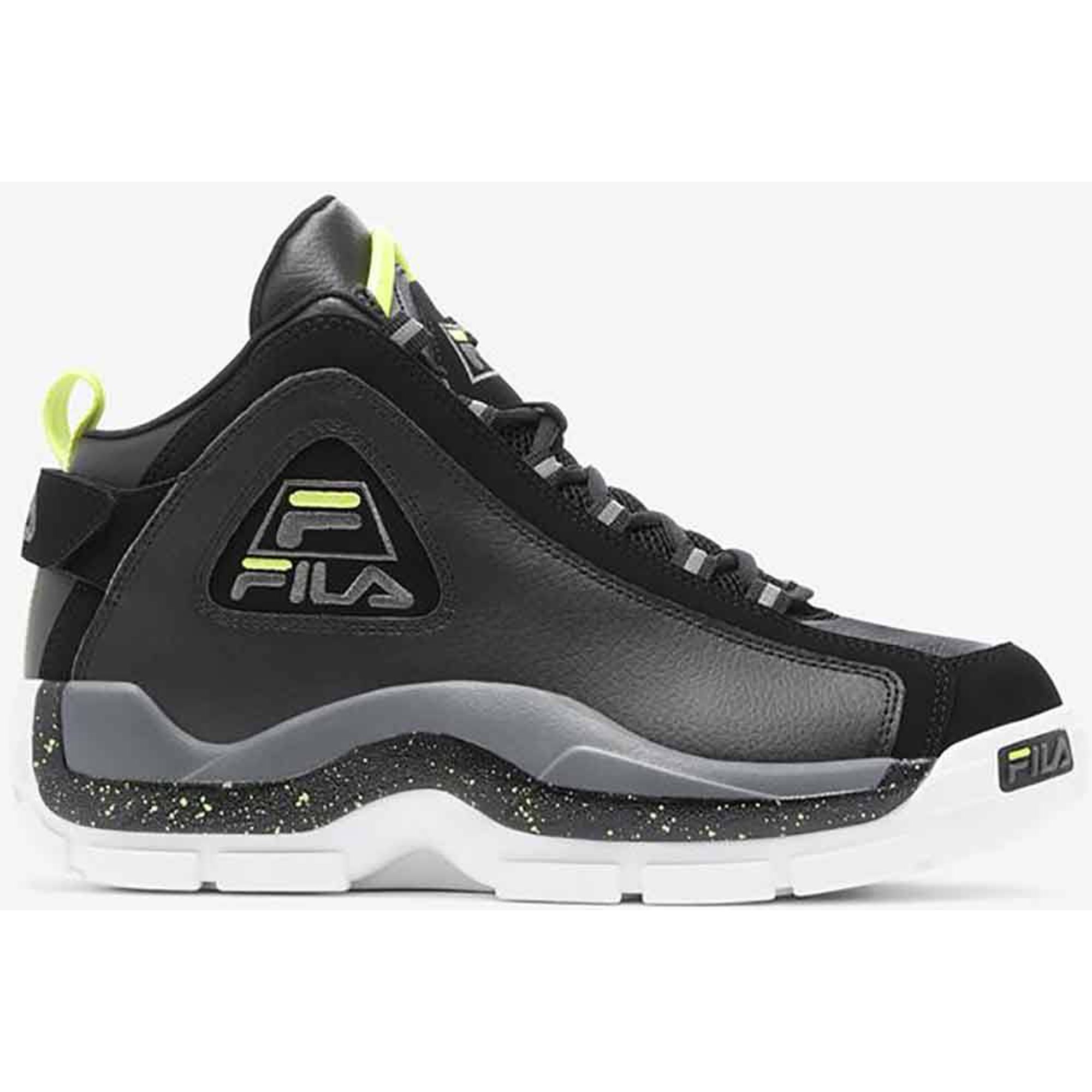 Mens Fila Grant Hill 2 Shoe Size: 11 Black - Sunny Lime - Castle Rock Basketball