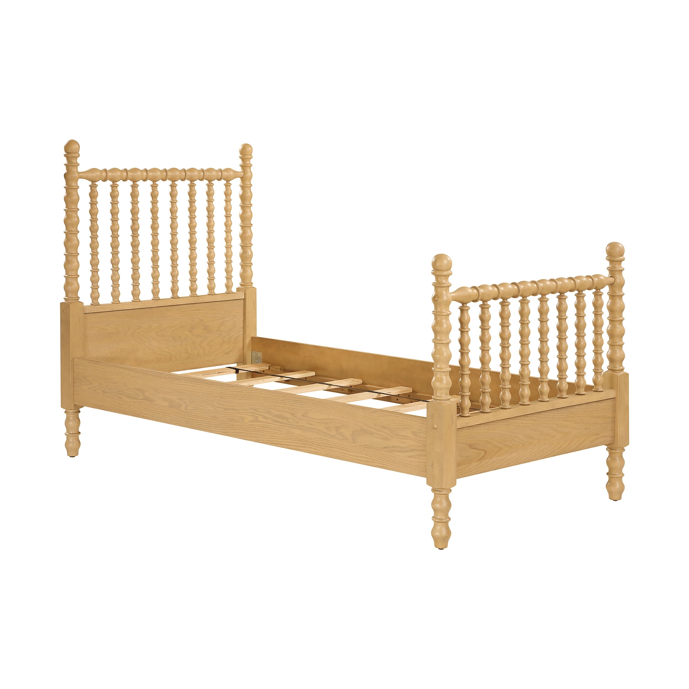 The Pioneer Woman Harper Twin-Size Spindle Bed, Wheat Finish