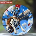 thumbnail image 2 of Decorative Clocks: Funny Dalmatian Skydiving  Glass Wall Clock ,Dog Lover  Wall Clock  for Homes, Bars, Offices, Man Caves, Garages, And Living Rooms. Style 12×12inch, 2 of 8