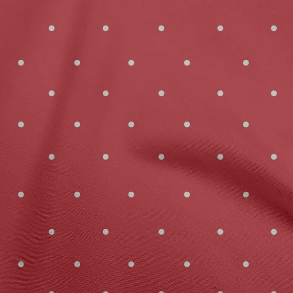 oneOone Cotton Flex Maroon Fabric Polka Dot Diy Clothing Quilting Fabric Print Fabric By Yard 40 Inch Wide