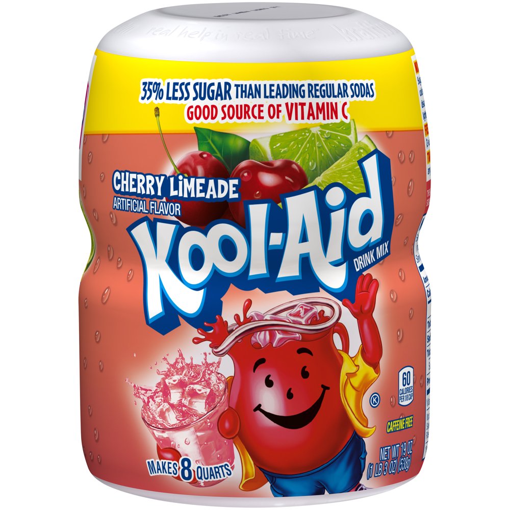 KoolAid SugarSweetened Cherry Limeade Artificially Flavored Powdered
