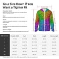 thumbnail image 6 of Goofa Colorful Glitter Printed Women's UPF 50+ Sun Protection Hoodie Jacket Lightweight Long Sleeve Sun Shirt for Women with Pocket Hiking Outdoor-X-Large, 6 of 9