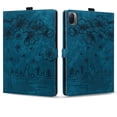 thumbnail image 2 of FJLBDE Case for Xiaomi Pad 8/Xiaomi Pad 8 Pro 11.2 Inch with Stand, Card Slot, Embossed Cat PU Leather Cover, Blue, 2 of 7