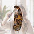 thumbnail image 2 of Unique Bargains 1 Pc Floral Half Round Hair Comb Tortoiseshell Color Acetate Sheet, 2 of 6
