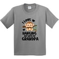 thumbnail image 3 of Inktastic Monkey I Love Hanging out with My Grandpa Youth T-Shirt, 3 of 5