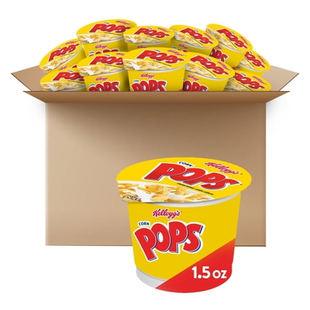 Kellogg s Corn Pops Cold Breakfast Cereal Cups 8 Vitamins and Minerals