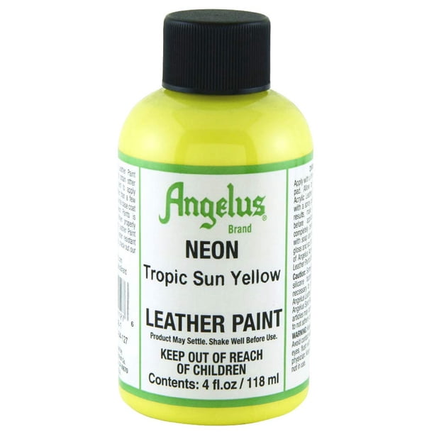Pintura para cuero Angelus Neon Tropic Sun Yellow 118 ml